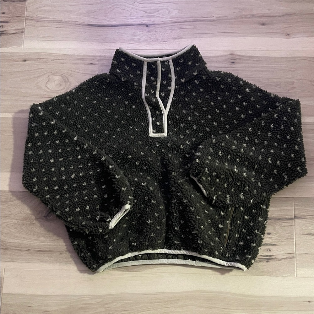 THE GREAT. Olive and Cream Textured Jacket